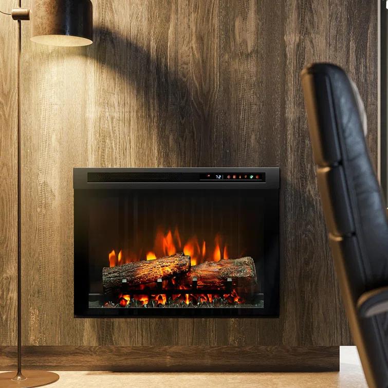 Dimplex Nova Multi-Fire XHD Plug-In Electric Fireplace Insert with Realistic Logs - 1000 SQ FT, Ceramic Heater