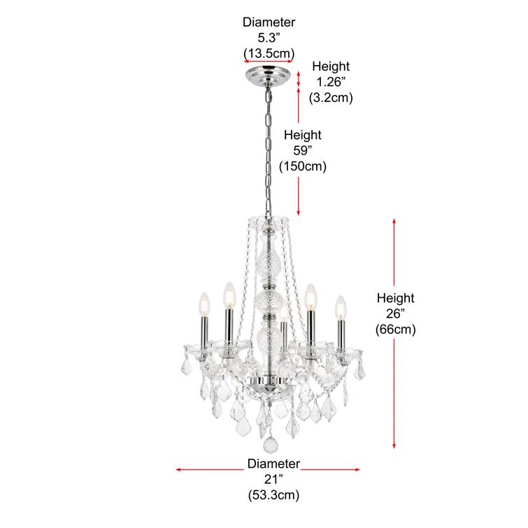 Eustacio 5 - Light Dimmable Classic / Traditional Chandelier