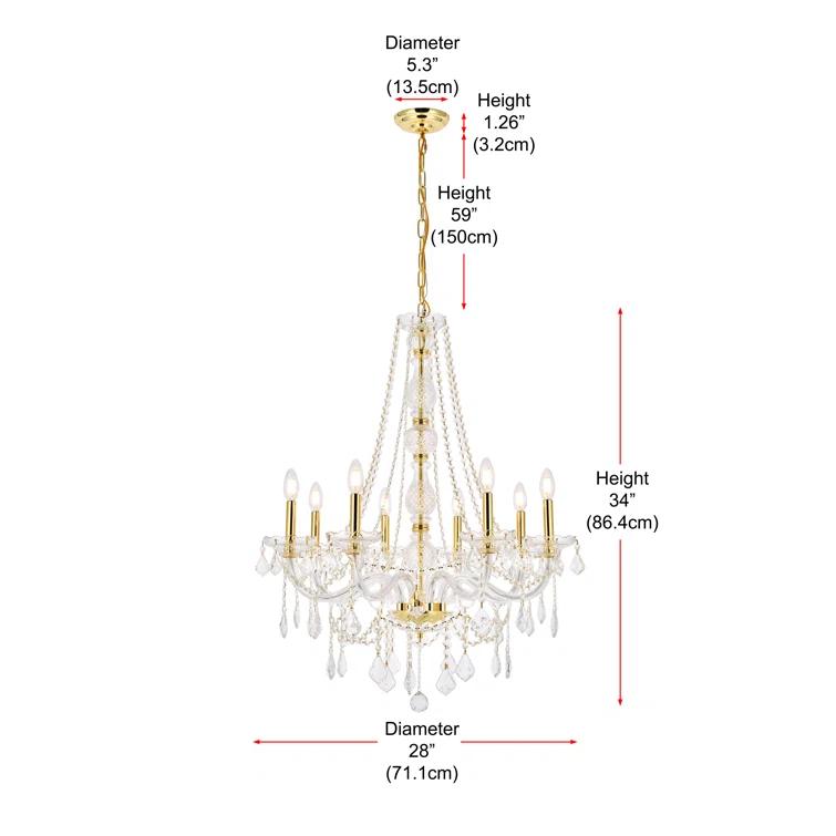 Eustacio 8 - Light Dimmable Classic / Traditional Chandelier