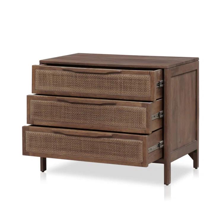 Nellie 3 - Drawer Cane Chest