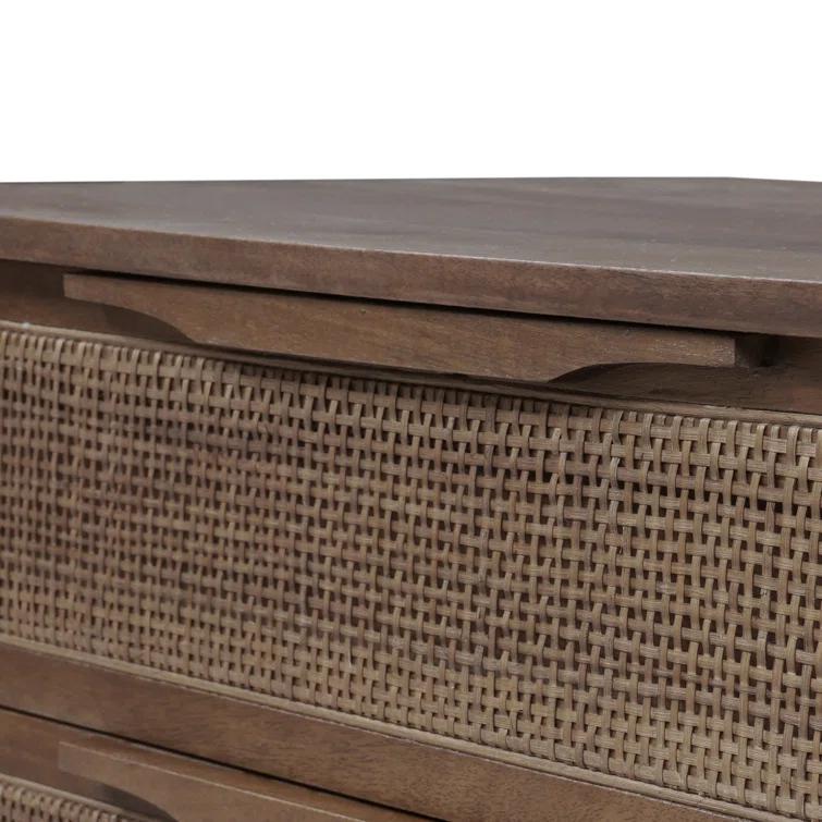 Nellie 3 - Drawer Cane Chest