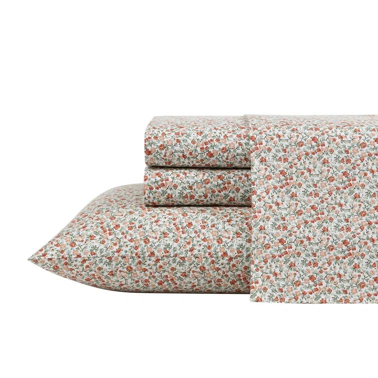 Laura Ashley Laura Ashley Printed Cotton Percale Sheet Set