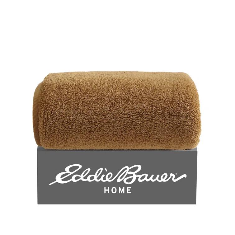 Eddie Bauer Eddie Bauer Solid Bi Colored Plush Sherpa Throw Blanket