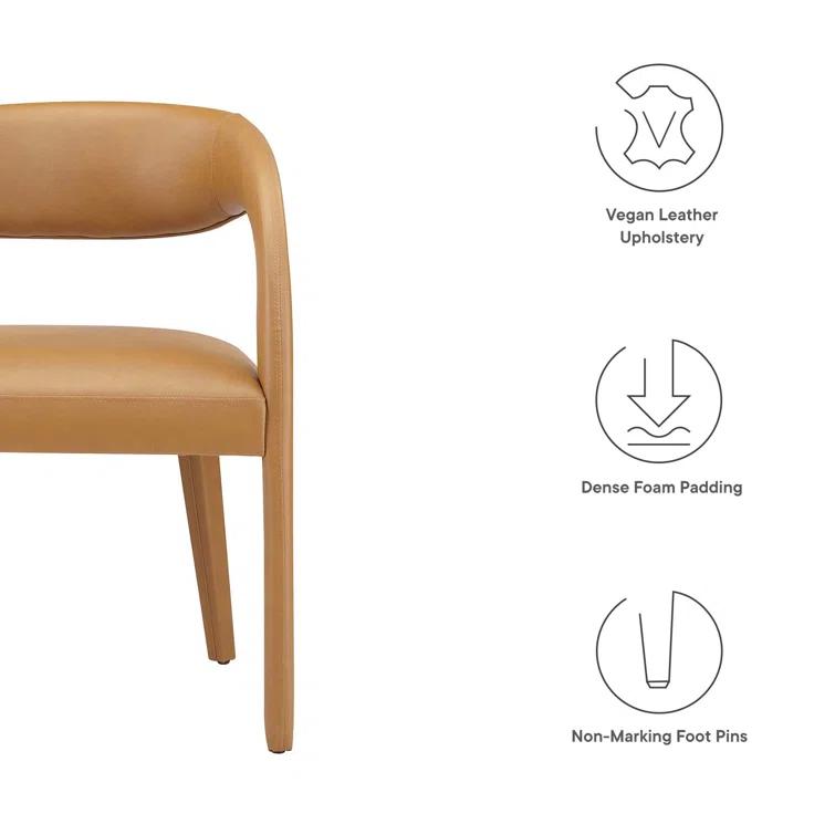 Modway Modway Pinnacle Vegan Leather Dining Chair (Set of 2)