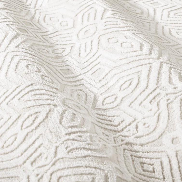TOWN & COUNTRY LUXE Maya Medallion Indoor Area Rug with High-Low Texture, Ivory/Greige