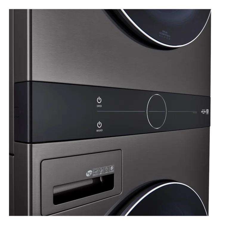 LG Single Unit Front Load WashTower with Center Control 4.5 cu. ft. Washer and 7.4 cu. ft. Gas Dryer