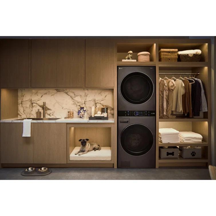 LG Single Unit Front Load WashTower with Center Control 4.5 cu. ft. Washer and 7.4 cu. ft. Gas Dryer