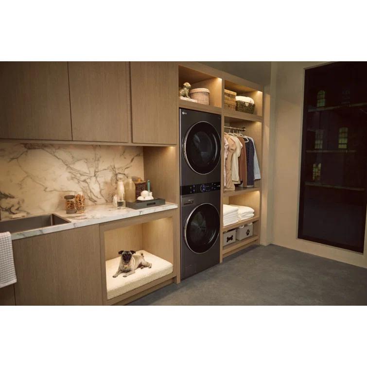 LG Single Unit Front Load WashTower with Center Control 4.5 cu. ft. Washer and 7.4 cu. ft. Gas Dryer