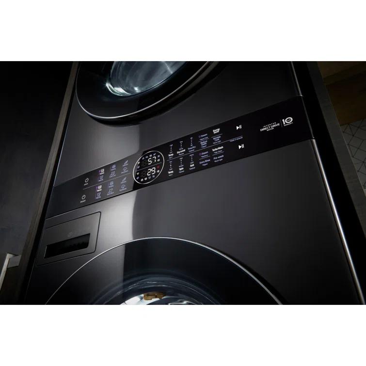 LG Single Unit Front Load WashTower with Center Control 4.5 cu. ft. Washer and 7.4 cu. ft. Gas Dryer