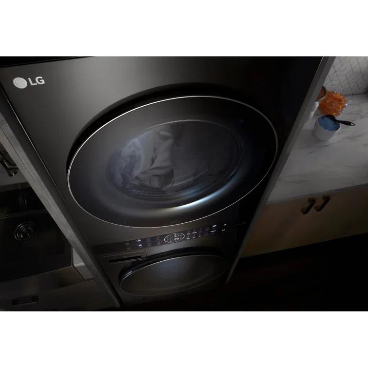 LG Single Unit Front Load WashTower with Center Control 4.5 cu. ft. Washer and 7.4 cu. ft. Gas Dryer