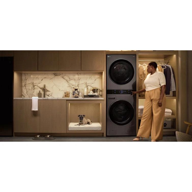 LG Single Unit Front Load WashTower with Center Control 4.5 cu. ft. Washer and 7.4 cu. ft. Gas Dryer