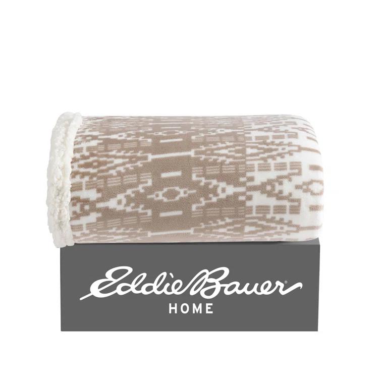 Eddie Bauer Eddie Bauer Printed Plush Fleece/Sherpa Throw Blankets