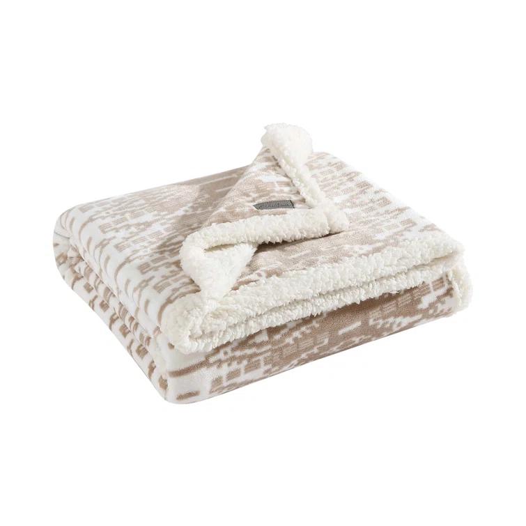 Eddie Bauer Eddie Bauer Printed Plush Fleece/Sherpa Throw Blankets