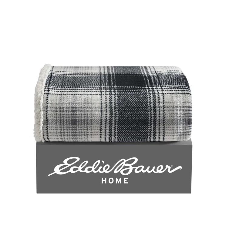 Eddie Bauer Eddie Bauer Printed Plush Fleece/Sherpa Throw Blankets