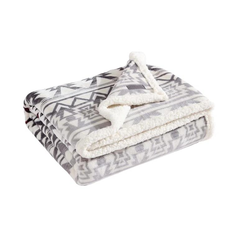 Eddie Bauer Eddie Bauer Printed Plush Fleece/Sherpa Throw Blankets