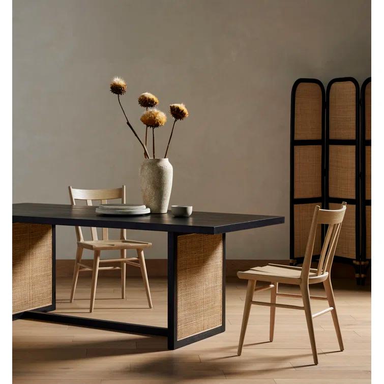 Yvette Woven Rectangle Dining Table (84")