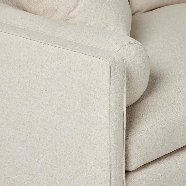 Sawyer White Cotton Blend 2-Piece Sectional Sofa
