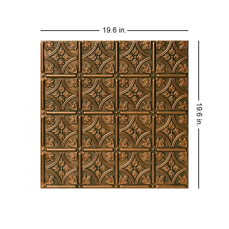 Emma's Flowers 1.64 ft. x 1.64 ft. Glue-Up Polystyrene Ceiling Tile (Set of 48)
