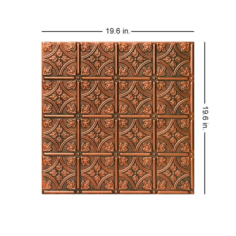 Emma's Flowers 1.64 ft. x 1.64 ft. Glue-Up Polystyrene Ceiling Tile (Set of 48)