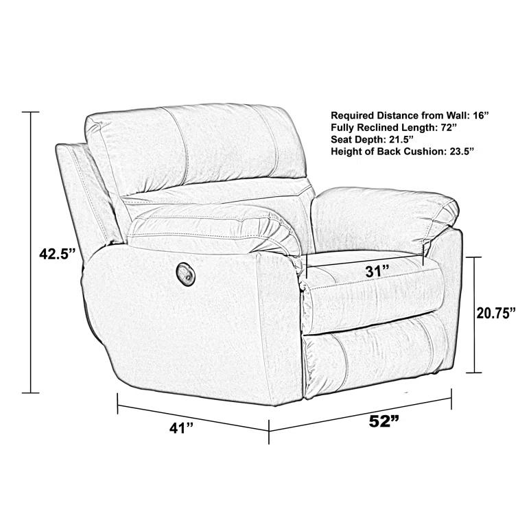 Alonii 45" Wide Leather Match Standard Recliner
