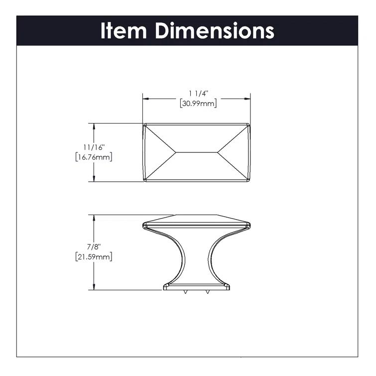 Bungalow Rectangle Knob