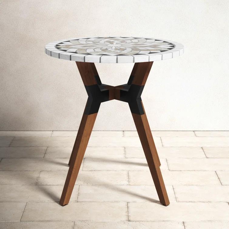 Fleur Round Concrete Outdoor Bistro Table