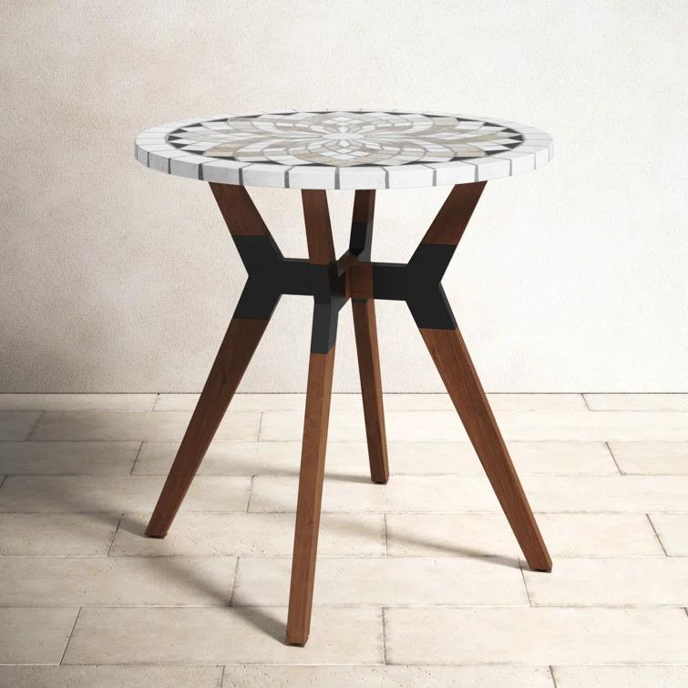 Fleur Round Concrete Outdoor Bistro Table