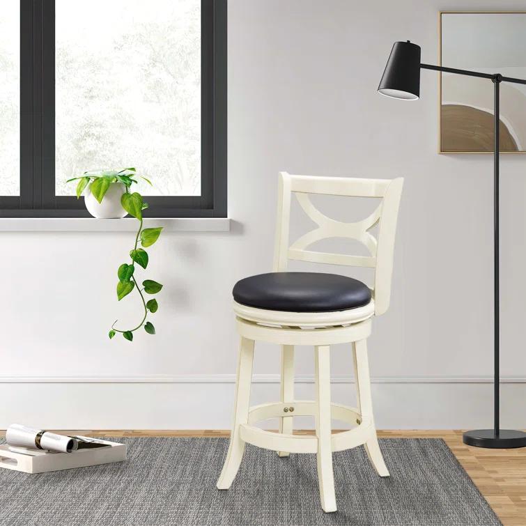 Gossett Swivel Solid Wood Stool