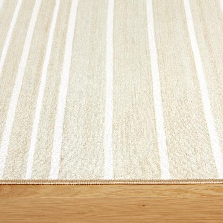 Town & Country Basic Layne Everwash Non-Slip Backing Area Rug Cream/Beige