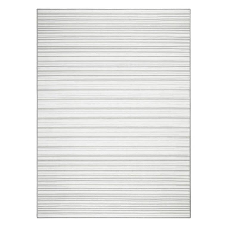 Town & Country Basics Layne Everwash Non-Slip Backing Area Rug Silver/Gray