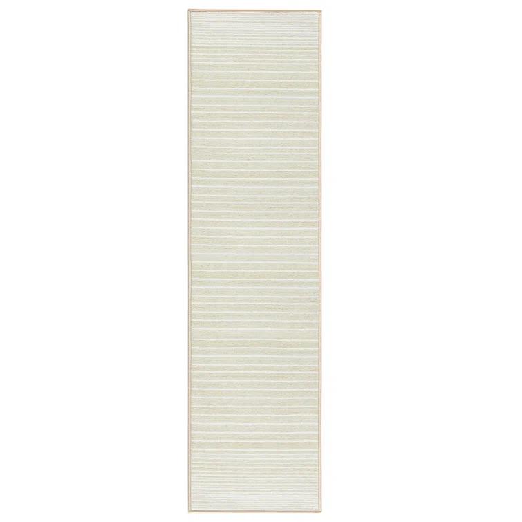 Town & Country Basic Layne Everwash Non-Slip Backing Area Rug Cream/Beige