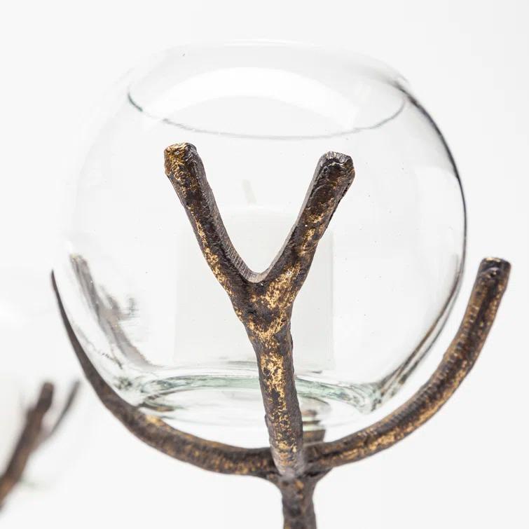 Rustic Vine 30'' Distressed Wood Five-Arm Candelabra