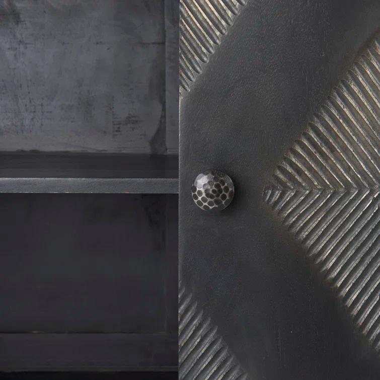 Hogarth 72'' Two-Tone Diamond-Patterned Mango Wood Sideboard