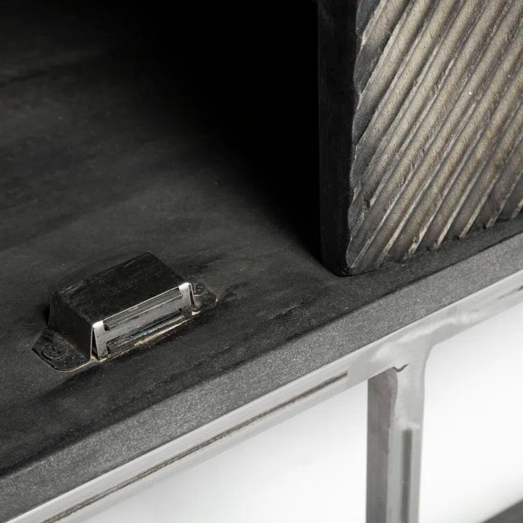 Hogarth 72'' Two-Tone Diamond-Patterned Mango Wood Sideboard