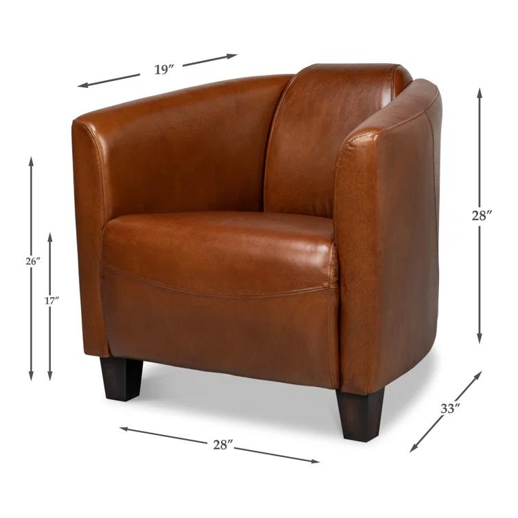 Sarreid Ltd Mandy Leather Armchair