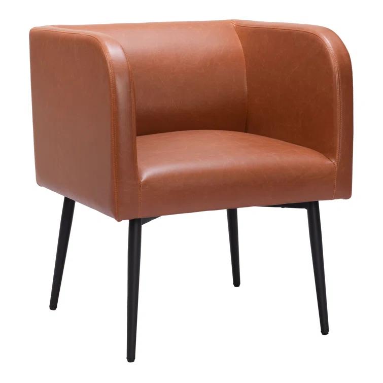 Zuo Hospitality 19.7'' H Faux Leather Upholstered Armchair