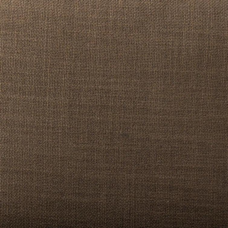 Olive Brown Upholstered Side Chair with Wood Legs