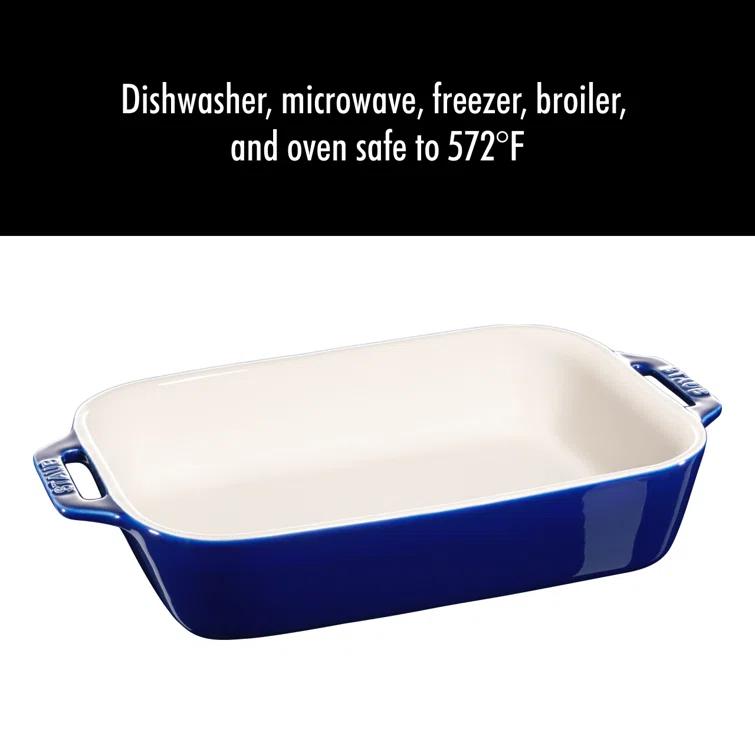 Staub ® Dark Blue 2-Piece Rectangular Baker Set