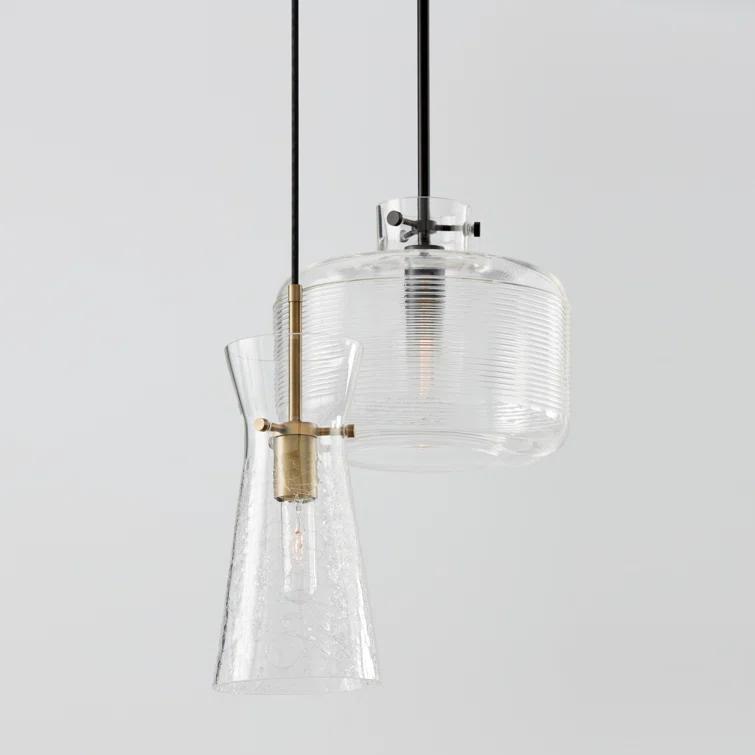 Mila 1 - Light Aged Brass Cone Pendant