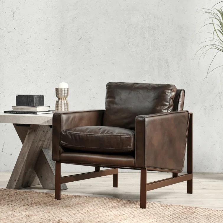 Classic Home Chad Leather Armchair & Reviews | Wayfair