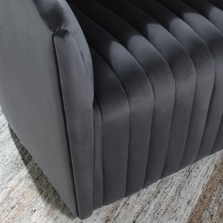 Upholstered Swivel Barrel Chair