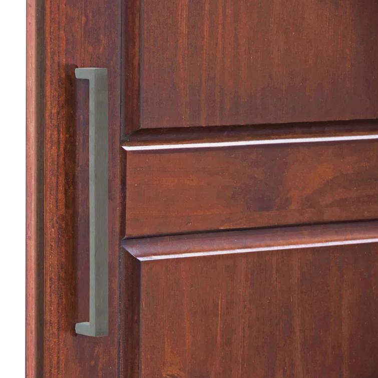 Wade Logan® Aveah 100% Solid Wood 3-door Wardrobe Armoire with Mirrored Door