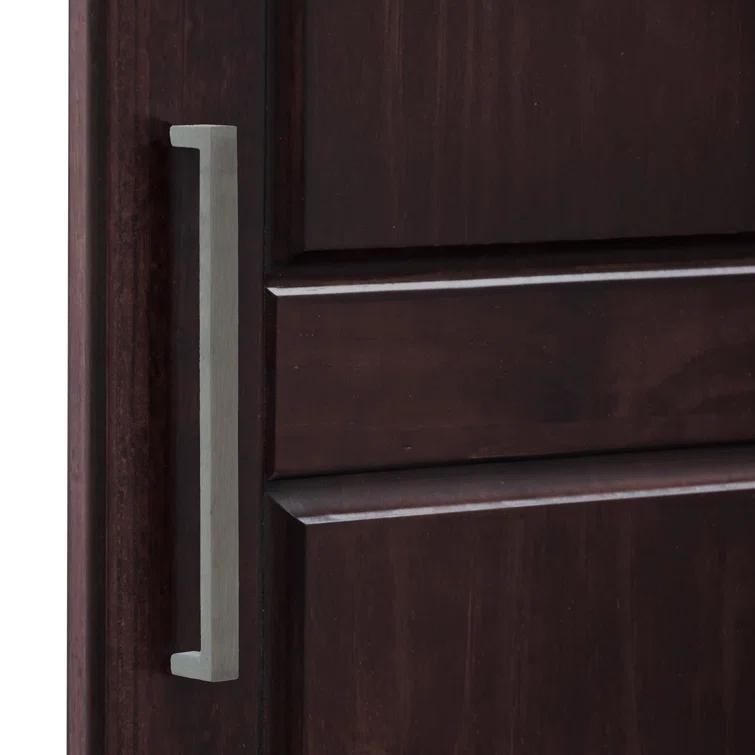 Wade Logan® Aveah 100% Solid Wood 3-door Wardrobe Armoire with Mirrored Door