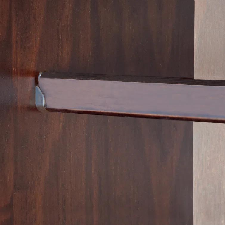 Wade Logan® Aveah 100% Solid Wood 3-door Wardrobe Armoire with Mirrored Door