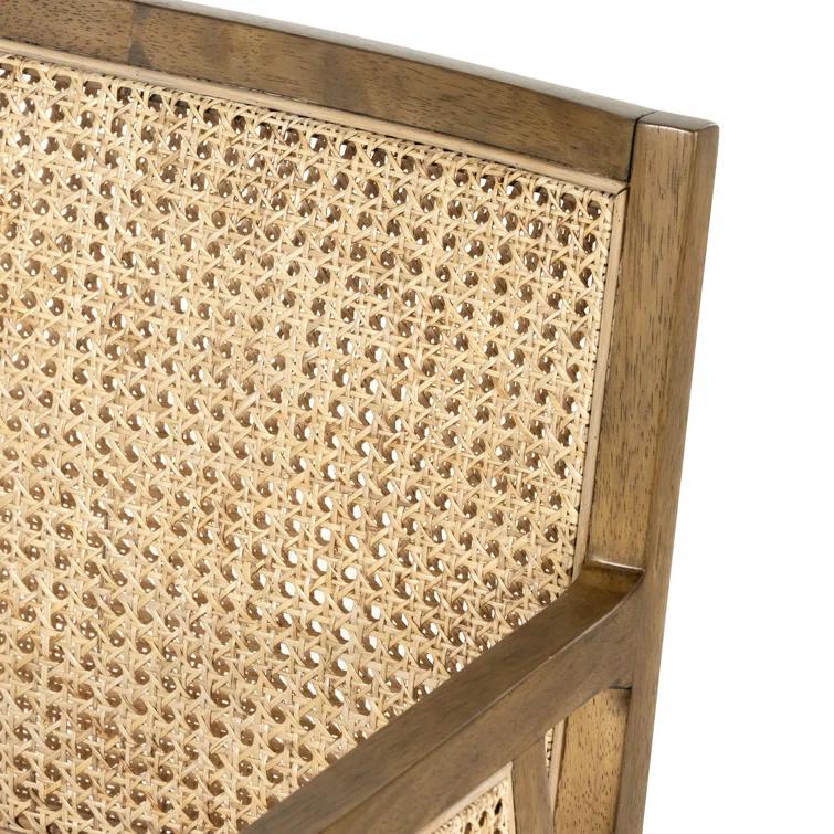 Lisbon Upholstered Cane Dining Bench