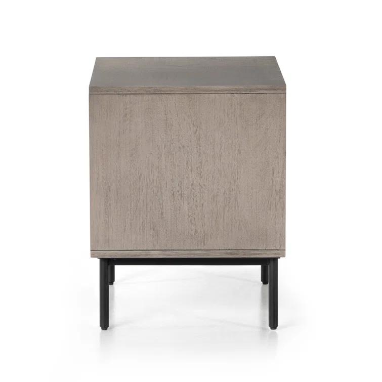Iron & Acacia 2-Drawer Nightstand (24")