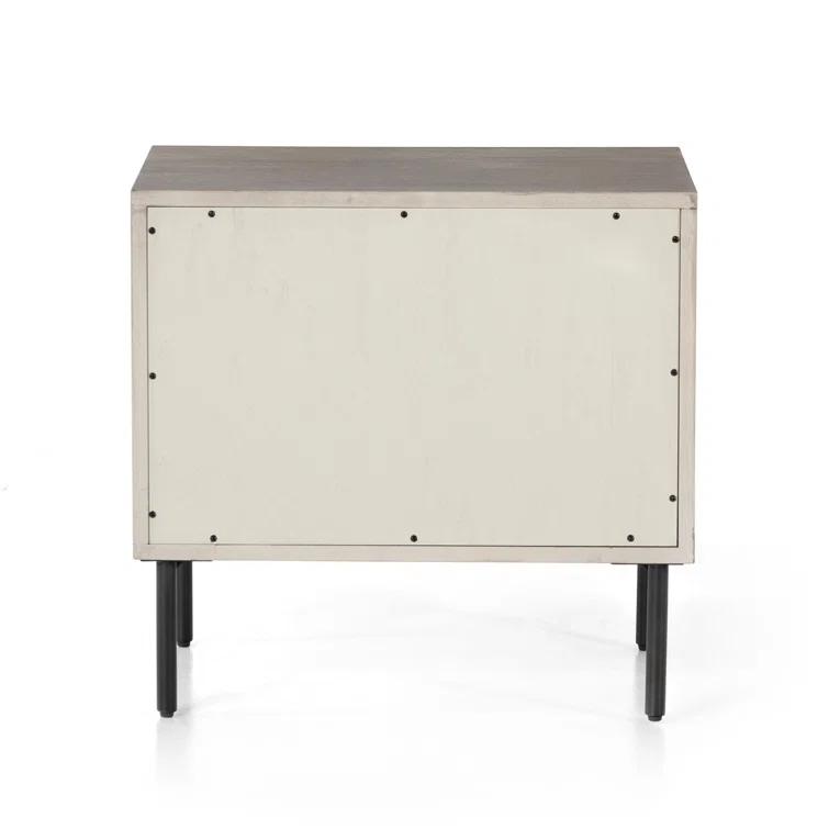 Iron & Acacia 2-Drawer Nightstand (24")