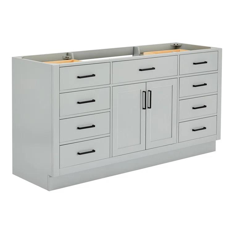 Ariel T066s-Bc Hepburn 66" Single Free Standing Vanity Cabinet Only - Grey