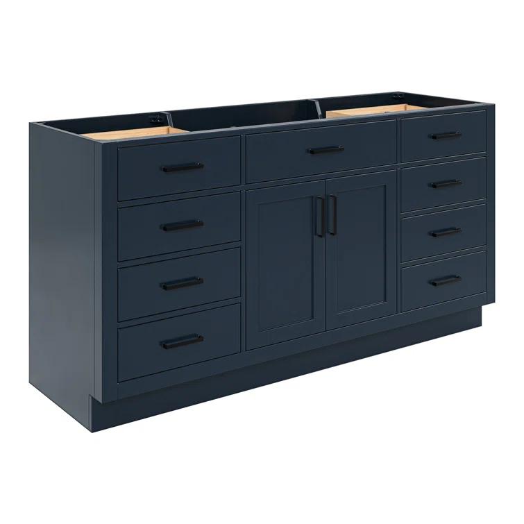 Hepburn 66 in. W x 21.5 in. D x 34.5 in. H Single Sink Freestanding Bath Vanity Cabinet without Top in Midnight Blue