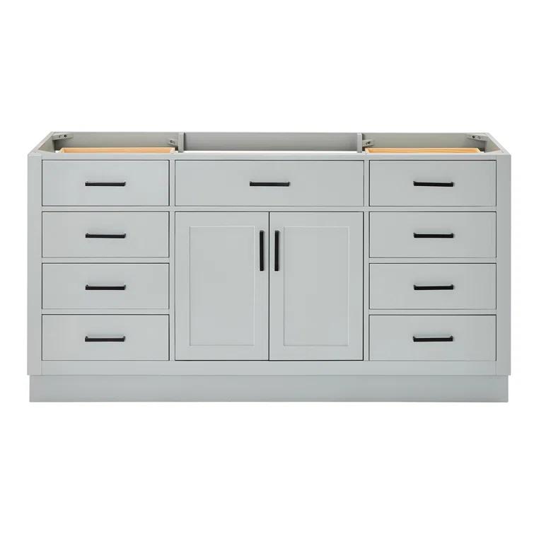 Ariel T066s-Bc Hepburn 66" Single Free Standing Vanity Cabinet Only - Grey